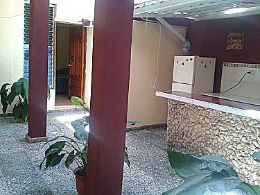 Patio interior con cocina 