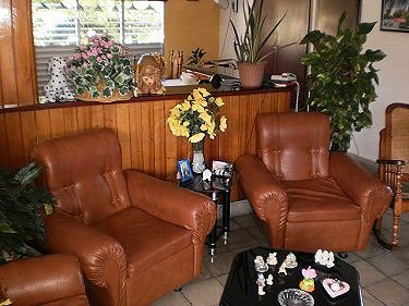 Salon de estar con la terraza al fondo