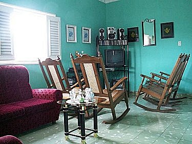 Salon de la Casa Silvia y Rebeca en Playa Ancon