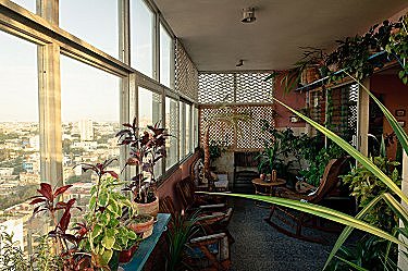 Terraza acristalada y vistas