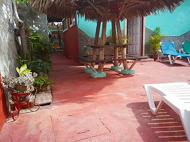 Area exterior o patios de la Villa Obdulia