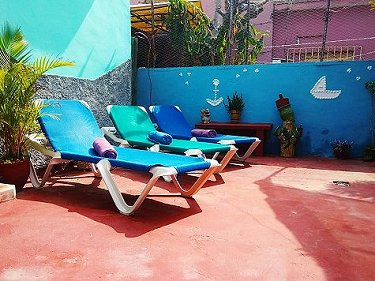 Area exterior o patios de la Villa Obdulia