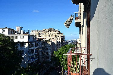 Vistas desde el balcon. El Hotel Habana Libre al fondo