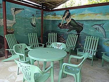 Zona de descanso en el jardin